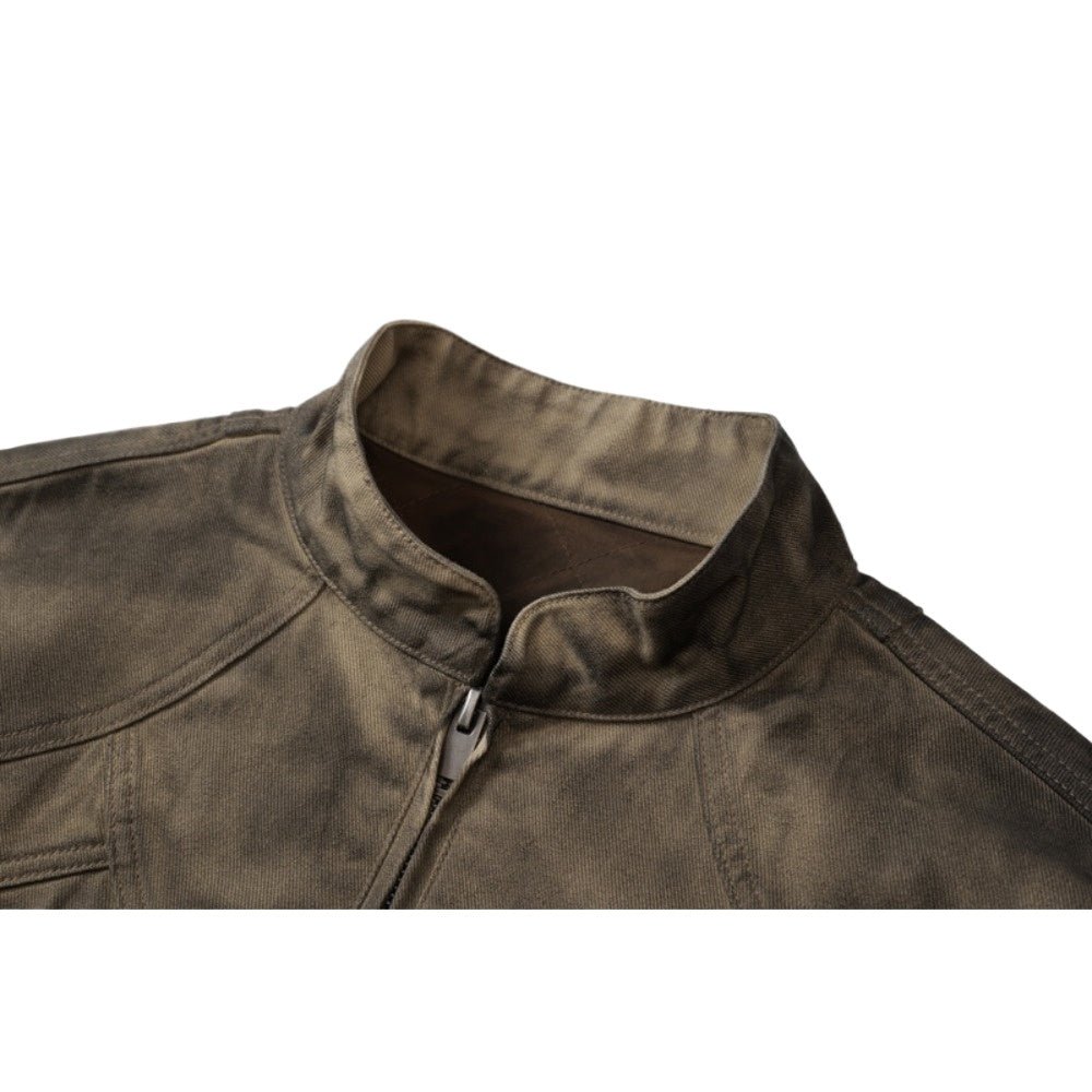 Vintage Tie - dye Distressed Short Jacket - Thrashink