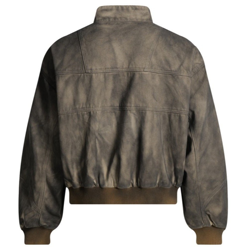 Vintage Tie - dye Distressed Short Jacket - Thrashink