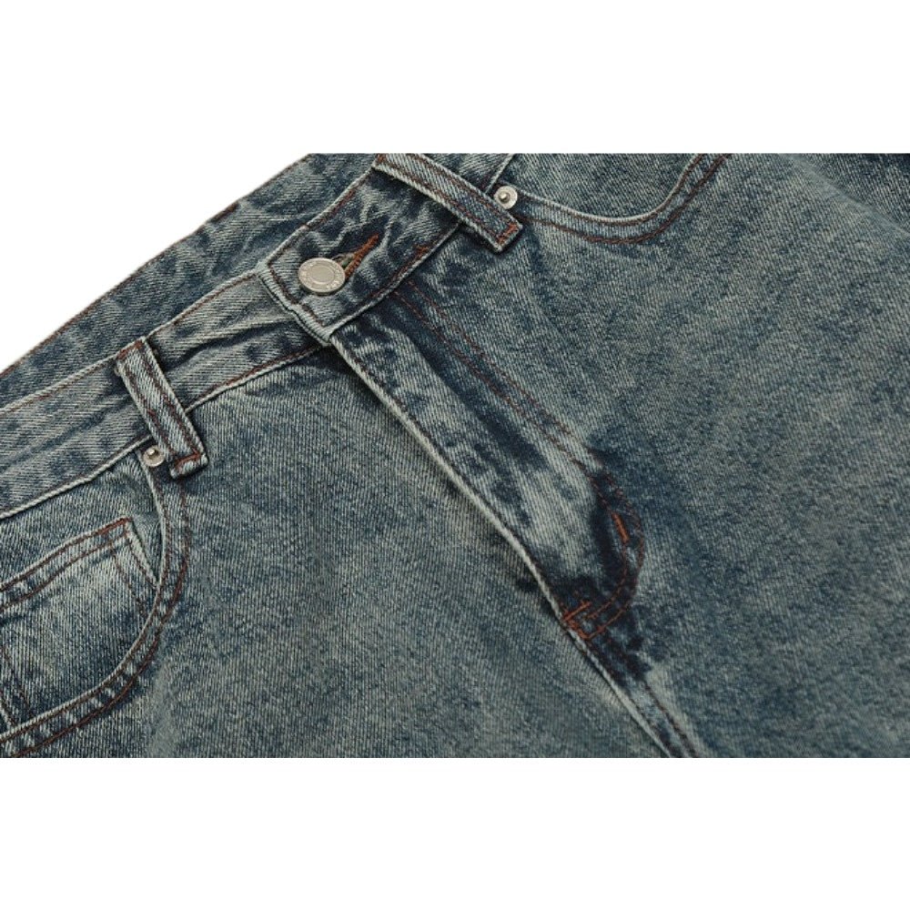 Vintage Wash Ruched Bell - Bottom Jeans - Thrashink