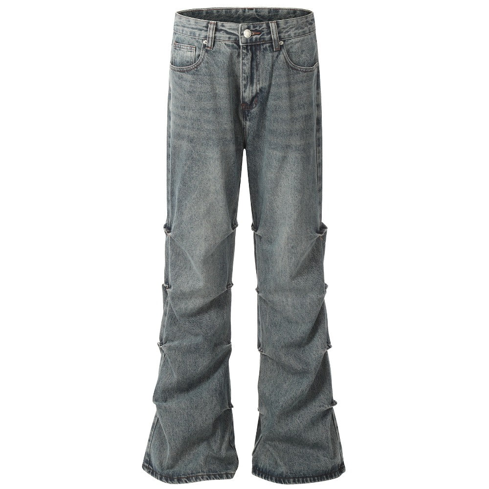 Vintage Wash Ruched Bell - Bottom Jeans - Thrashink