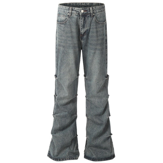 Vintage Wash Ruched Bell - Bottom Jeans - Thrashink