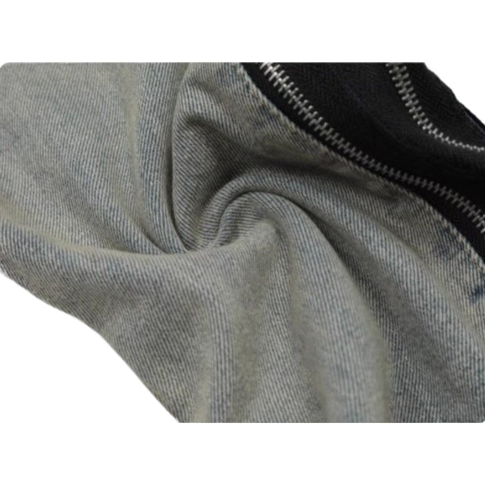 Vintage Wash Side - Zip Wide - Leg Jeans - Thrashink