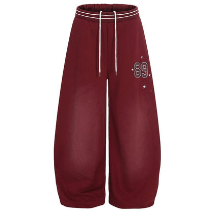 Vintage Washed "68" Graphic Print Sweatpants - Thrashink