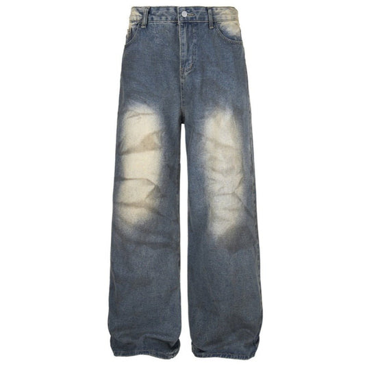 Vintage Washed Faded Wide Leg Jeans - Thrashink