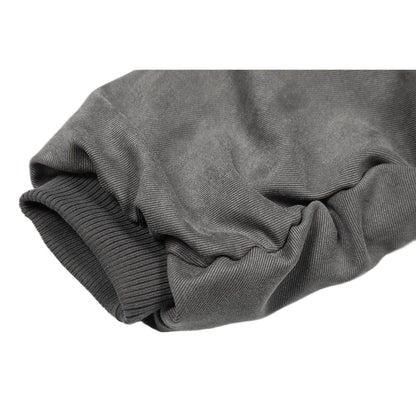 Vintage Washed Faux Fur Hooded Bomber Jacket - Thrashink