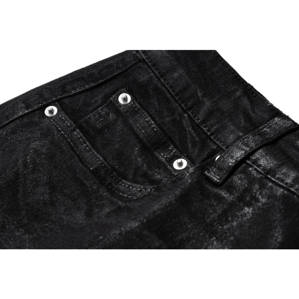 Vinyl coating Shiny Bootcut Jeans - Thrashink