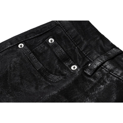 Vinyl coating Shiny Bootcut Jeans - Thrashink