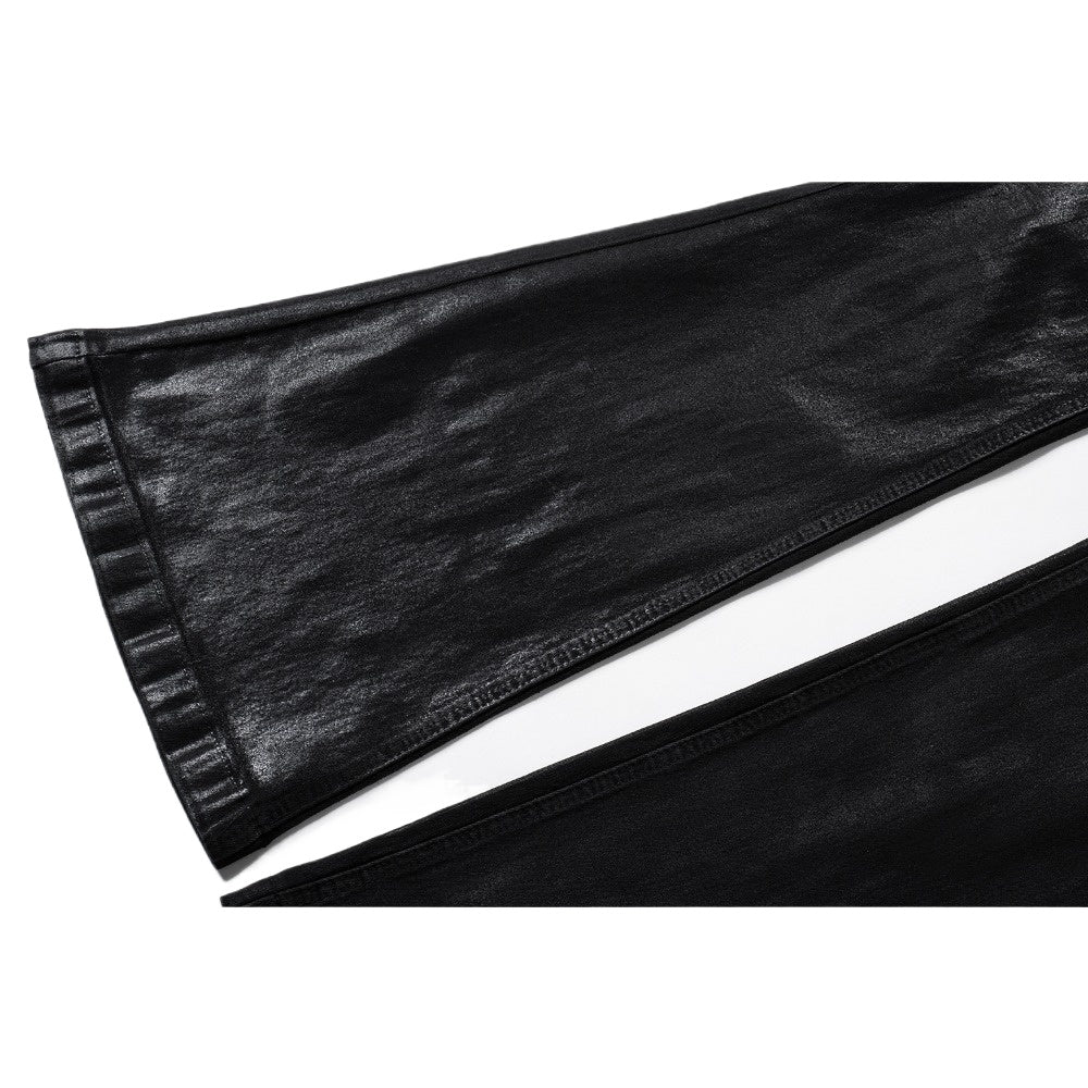 Vinyl coating Shiny Bootcut Jeans - Thrashink