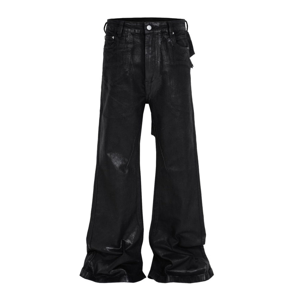 Vinyl coating Shiny Bootcut Jeans - Thrashink