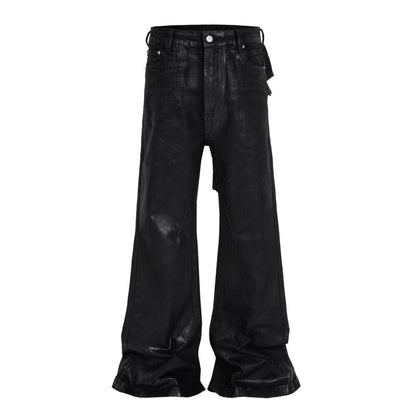 Vinyl coating Shiny Bootcut Jeans - Thrashink