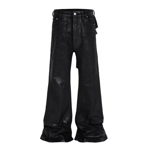 Vinyl coating Shiny Bootcut Jeans - Thrashink