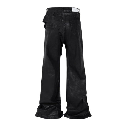 Vinyl coating Shiny Bootcut Jeans - Thrashink