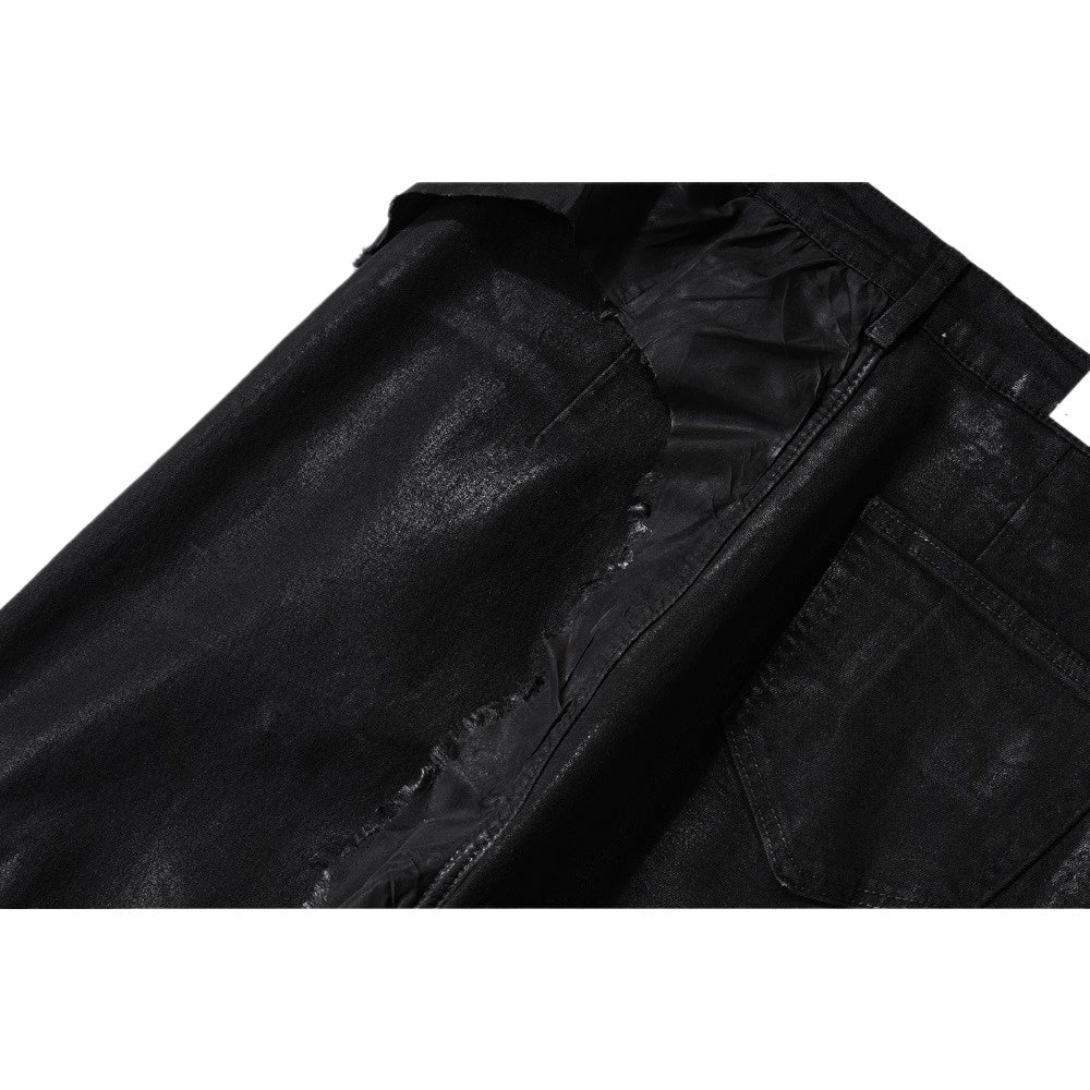 Vinyl coating Shiny Bootcut Jeans - Thrashink