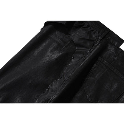 Vinyl coating Shiny Bootcut Jeans - Thrashink