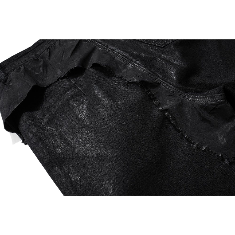 Vinyl coating Shiny Bootcut Jeans - Thrashink