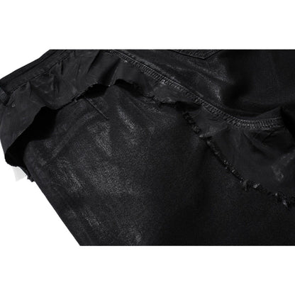 Vinyl coating Shiny Bootcut Jeans - Thrashink