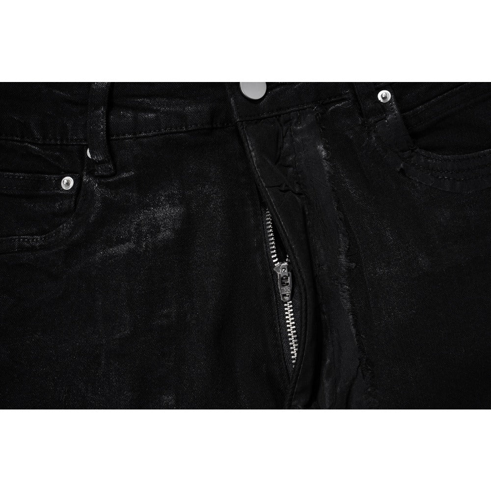 Vinyl coating Shiny Bootcut Jeans - Thrashink