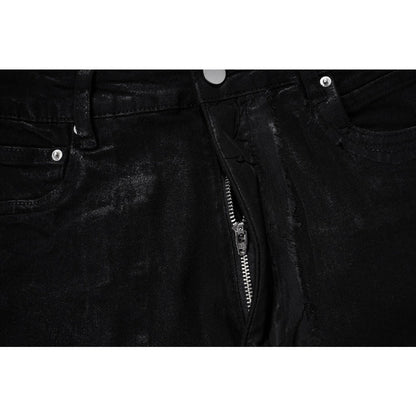 Vinyl coating Shiny Bootcut Jeans - Thrashink