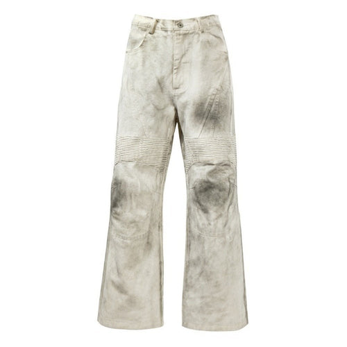 Washed Distressed Bootcut Jeans - Thrashink