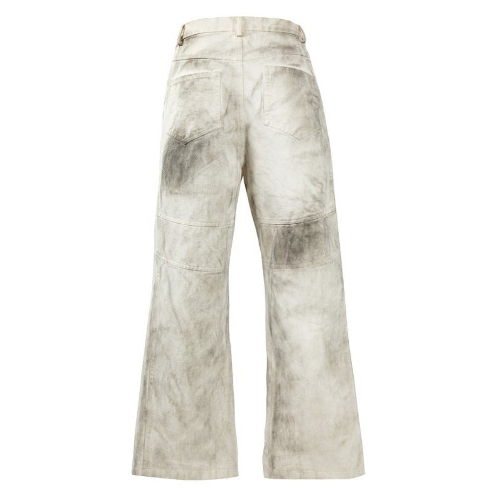 Washed Distressed Bootcut Jeans - Thrashink
