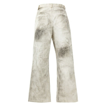 Washed Distressed Bootcut Jeans - Thrashink