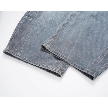 Washed Print Scimitar Jeans - Thrashink