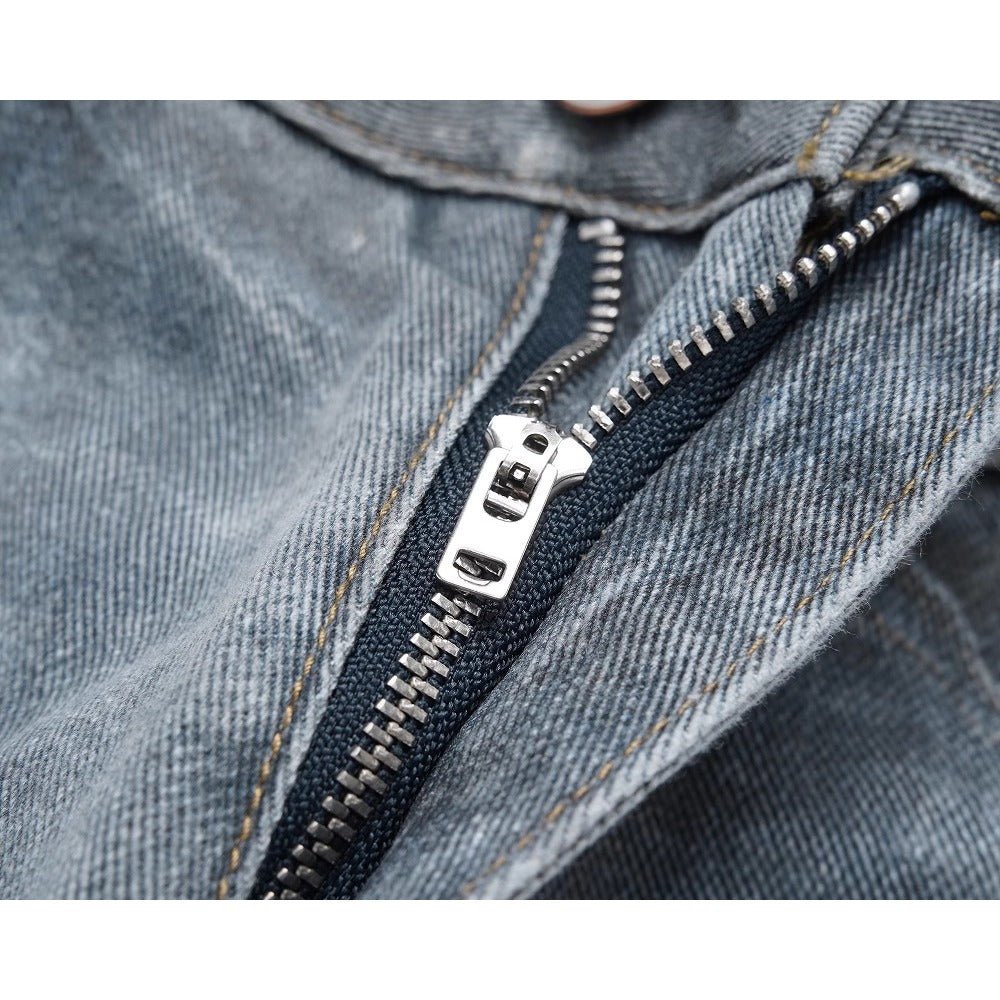 Washed Print Scimitar Jeans - Thrashink