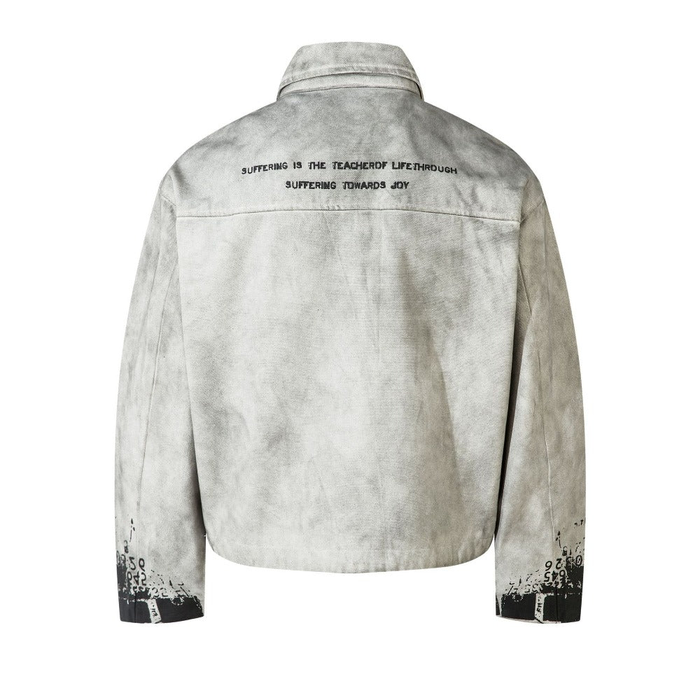 Wasteland Style Dirty Dyed Washed Jacket - Thrashink