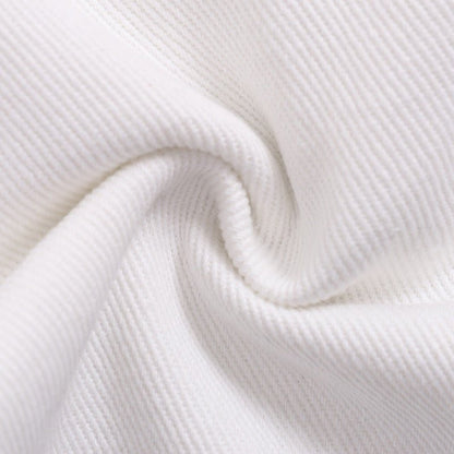 White Wide Leg Loose Fitting Jeans - Thrashink