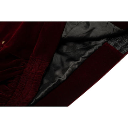 Wine Velvet Pearl - Embellished Jacket - Thrashink